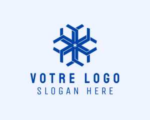 Winter - Holiday Breeze Snowflake logo design