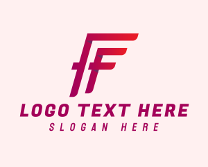 Modern - Tech Gradient Letter F logo design