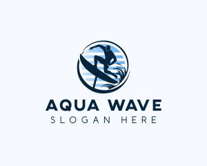 Foil Surfing Wave logo design