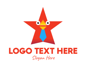 Children - Bird Star Necktie logo design