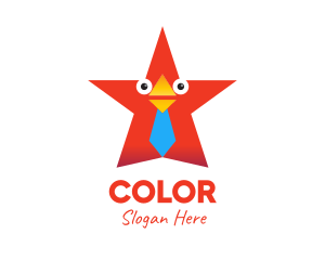 Tropical - Bird Star Necktie logo design