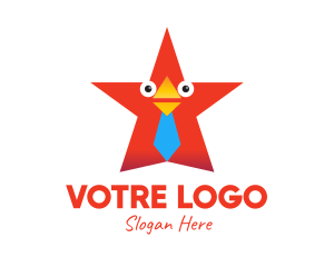 Star - Bird Star Necktie logo design