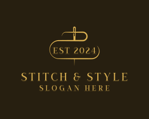 Needle Alteration Dressmaking logo design