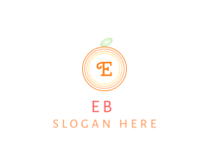 Eat - Orange Fruit Fresh Citrus logo design