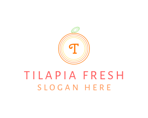 Orange Fruit Fresh Citrus  logo design