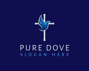 Holy Dove Cross logo design