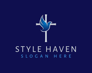 Spirit - Holy Dove Cross logo design