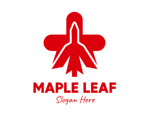 Red Leaf Hospital logo design