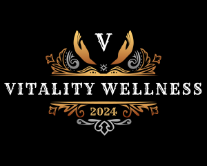 Luxury Wellness Hands logo design