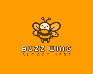 Cute Honey Bee logo design