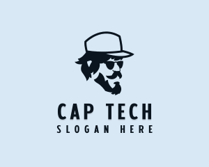 Cap - Hipster Sunglasses Cap logo design