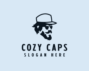 Hipster Sunglasses Cap logo design