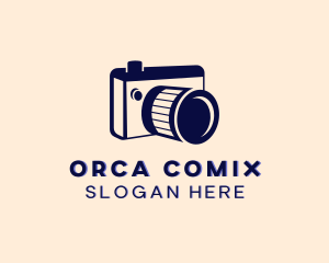 Vlog - DSLR Camera Lens logo design