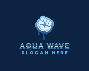 Hand Water Cleaning logo design