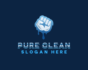 Hand Water Cleaning logo design