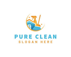 Cleaning Housekeeping Sanitation logo design