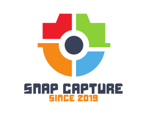 Capture - Colorful Surveillance Shield logo design