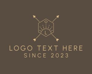 Hexagon - Arrow Sun Jewelry logo design