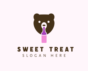 Bear Liquor Bottle logo design