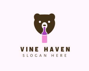 Bear Liquor Bottle logo design