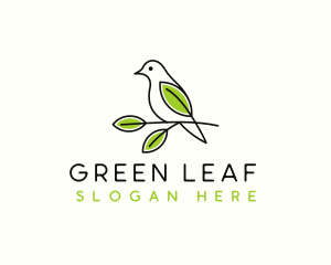 Bird Leaf Nature logo design