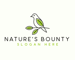 Bird Leaf Nature logo design