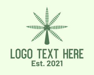 Radar - Cannabis Leaf Radar logo design