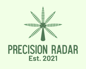 Cannabis Leaf Radar logo design