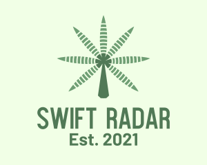 Radar - Cannabis Leaf Radar logo design