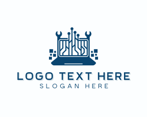 Slack - Laptop Digital Software logo design