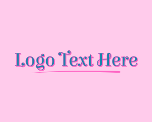 Girly - Girly Cute Wordmark logo design