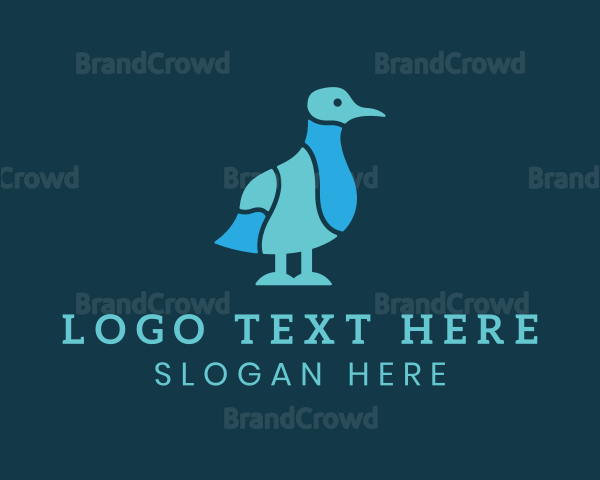 Ocean Seagull Bird Logo