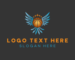 League - Wings Basketball Varsity logo design