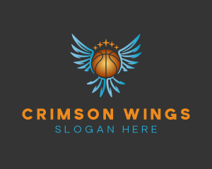 Wings Basketball Varsity logo design