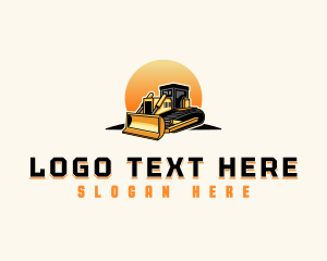 Skid Steer - Excavator Industrial Machinery logo design