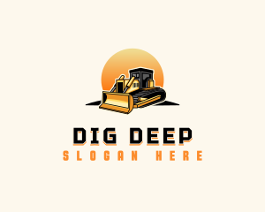 Excavator Industrial Machinery  logo design