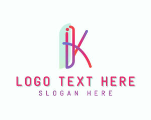 Digital - Modern Gradient Letter K logo design