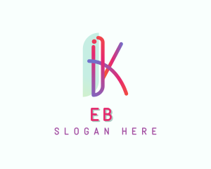 Application - Modern Gradient Letter K logo design