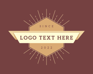 Rustic - Retro Sunrays Business logo design