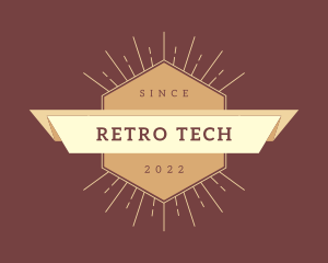 Retro Sunrays Business logo design