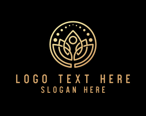 Gold - Gold Wellness Yoga logo design