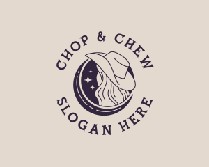 Star - Cowgirl Moon Hat logo design