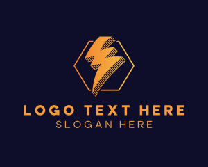 Electricity - Lightning Bolt Hexagon logo design