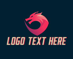 Red - Red Gaming Dragon logo design