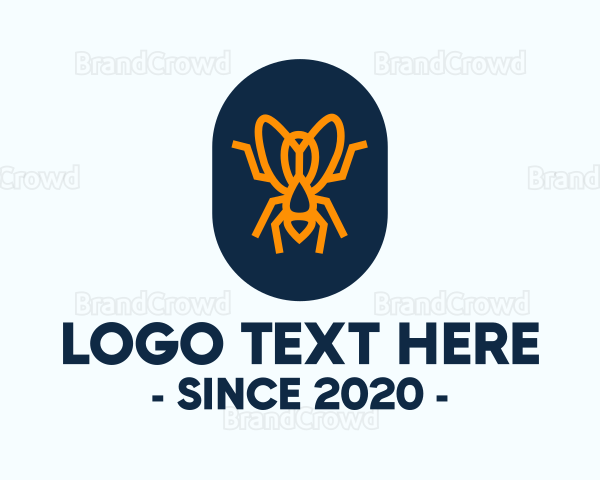 Orange Fly Badge Logo