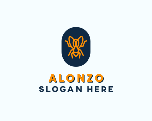 Orange Fly Badge logo design