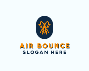 Orange Fly Badge logo design