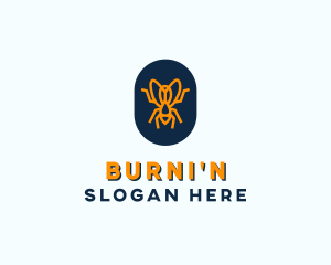 Orange Fly Badge logo design