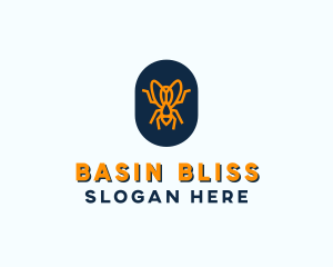 Orange Fly Badge logo design