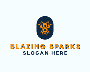 Orange Fly Badge logo design